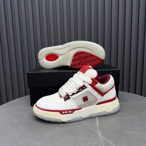 Amiri Men's White and Red Sneakers - Picture 1 of 6